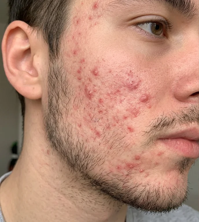 Before using Anti-Acne Serum